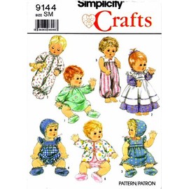 Simplicity 9144 Tiny Tears Baby Doll Clothes in Three Sizes Vintage Sewing Pattern Check Listings for Size