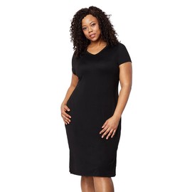 32 DEGREEES Women’s Cool T-Shirt Dress | Moisture Wicking | Ultra-Soft | Anti - Odor | Side Slits, Black, Small