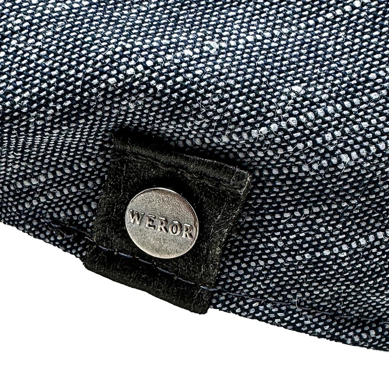 WEROR WEROR-430.1 Men's Peaked Cap Flat Cap (L, 58-59, Blue)