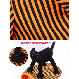 Ranvi Disfraces para Perros Disfraces de Halloween Divertidos para Perros con Gato Negro Ropa Linda para Cachorros para la Fiesta de Navidad de Halloween Perros y Gatos pequeños(L)
