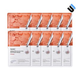 AHC Pure Cotton Skin Elasticity Lifting Mask Pack (10 Sheets) / AHC 순면 피부 탄력 리프팅 마스크팩 퍼밍 10매