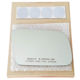 Mirror Glass Replacement + Adhesive Pads for 2005-2007 Ford Five Hundred Passenger Side (2006 05 06 07)