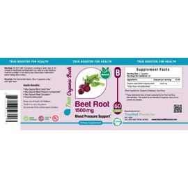TrueMed TrueMed Beetroot Supplement, Beet as Beta Vulgaris 1500 Mg 60 Capsules