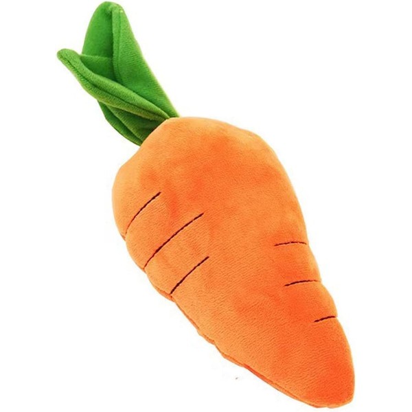 Carrot Shape Pet Plush Toy with Sound, Cute Carrot with