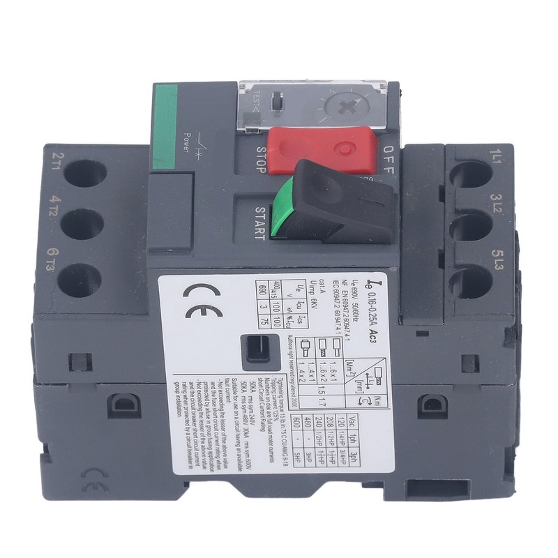 Motor Circuit Breaker DIN Rail Mount Reliable Manual Motor Starter