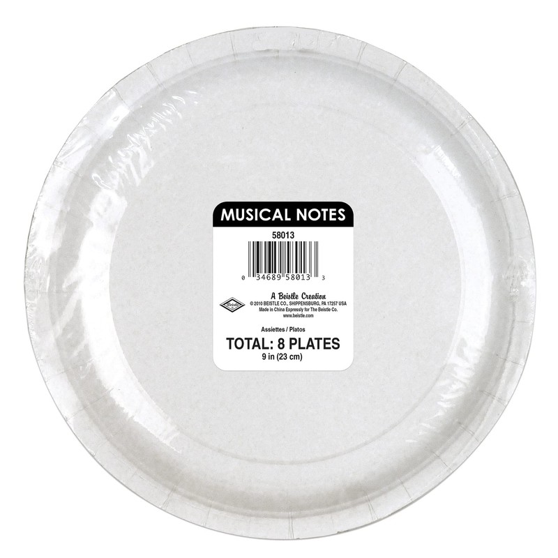 Musical Note Plates (8/Pkg)