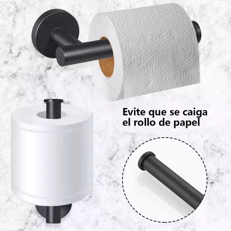 5 Pieces Bathroom Hardware Accessories Set Towel Rack Paper Holder