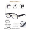 OKH Rechargeable Reading Glasses with Lights, Anti Blue Light Lens,