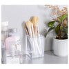2Pcs Clear Acrylic Pen Holder Makeup Brush Storage Container Desktop