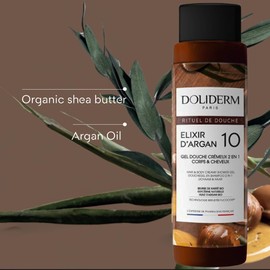 Doliderm Paris - Creamy Shower Gel, 3,38 Fl Oz (Argan Elixir) - Travel Size