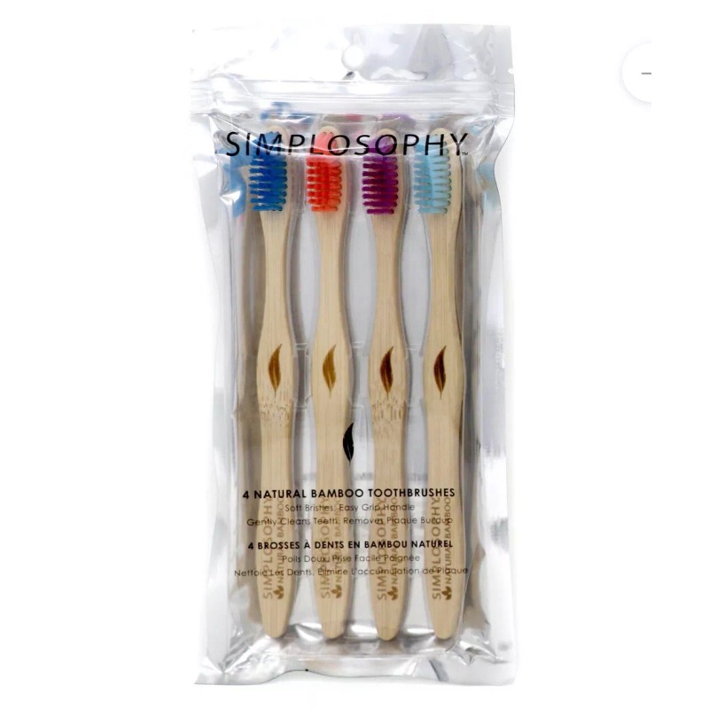 Simplosophy Bamboo Toothbrushes (set of 4)