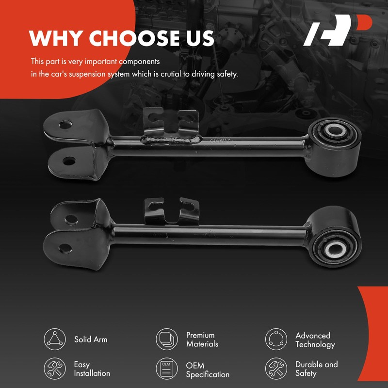 A-Premium 2 x Rear Forward Upper Control Arm, with Bushing,