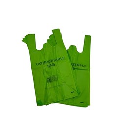 DHG Professional Compostable Green T-Shirt Bags 10” x 20” - 500 Count – Eco-Friendly Plastic-Free Commercial Shopping Bags for Grocery, Trash, & Retail, 10.5 lbs Case