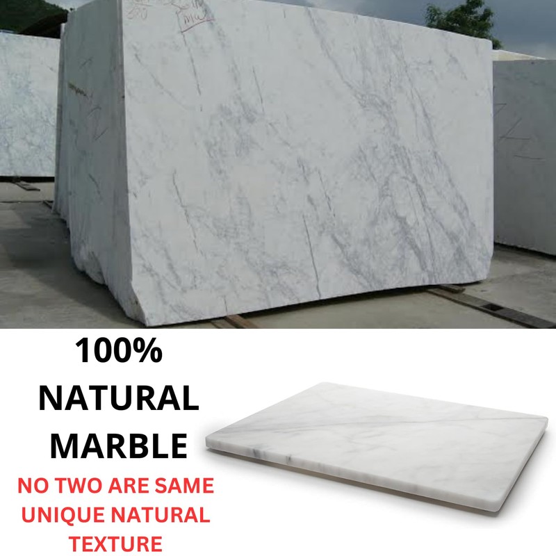 KC KULLICRAFT Home Basics Multi-Purpose Pastry Marble Tray Cutting Board