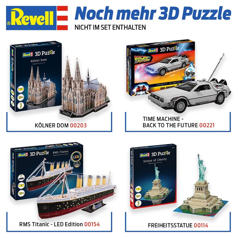 Revell 3D Puzzle 00205 Neuschwanstein Castle 121 Pieces, Highly Detailed,