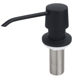 EADOT Matte Black Brass Soap Dispenser for Kitchen Sink Countertop Built in Brass Pump Head Sink Soap Dispenser Refill from The Top with Long Nozzle