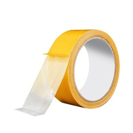 Jizlan 1Pc Double Sided Fabric Tape,Fiberglass Tape Adhesive Tape,Heavy Duty Double Sides Mounting Wall Tape,Strong Clear Sticky Tape Adhesive Mesh Tape for Wall Carpets Clothes (4cm*5m)