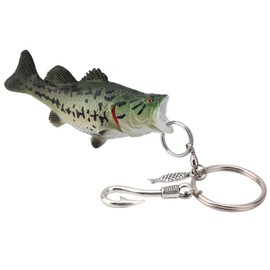 Mikovivi Fishing Keychain, Funny Bass Fish Lure Key Chain Fish-Shaped Bag Charm Accessories Fisherman Cool Stuff for Men Father's Birthday Fishing Enthusiasts Gift