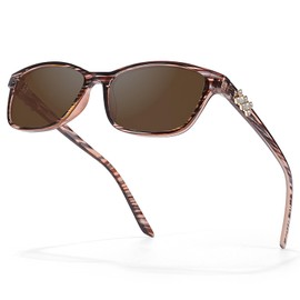 SIPHEW Rectangle Sunglasses for Women, Fashion Polarized Narrow-Frame Shades with UV400 Protection