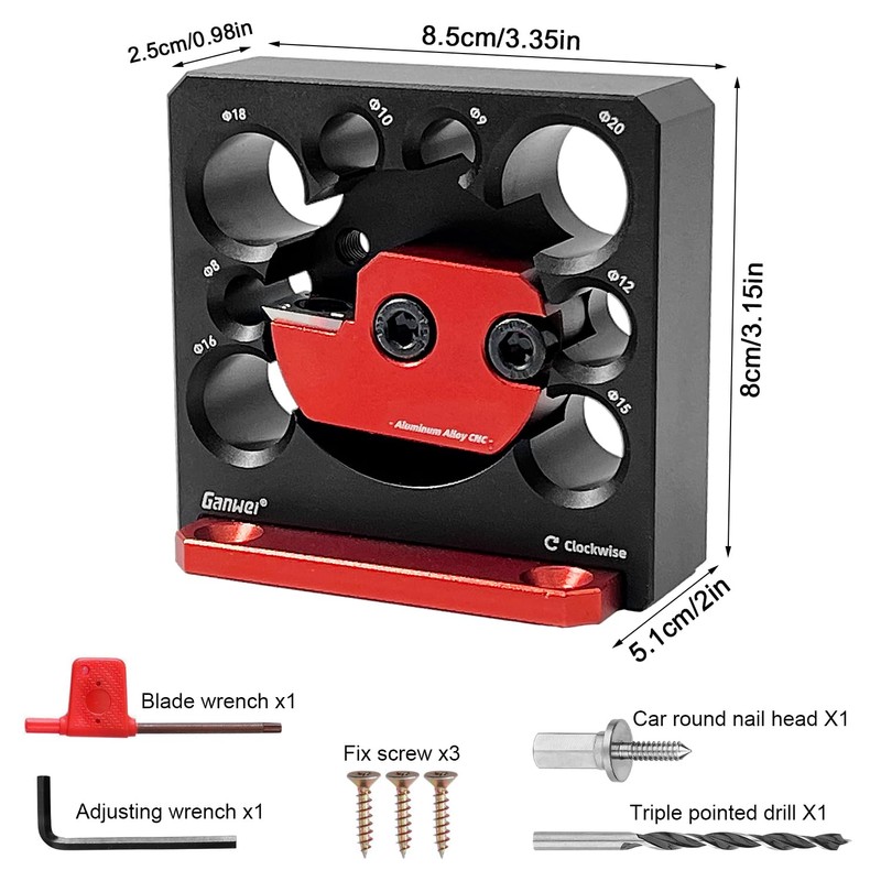 Adjustable Dowel Maker, Adjustable 8-Hole Dowel Maker Device Made of