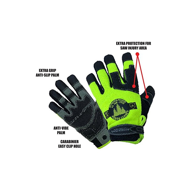 Forester Hi‑Vis Arborist Rope/Climbing Glove (Large)