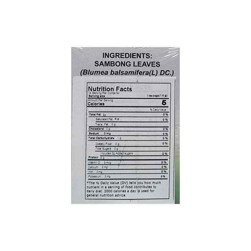 Rita Ritz Sambong Dried Herbal Tea 14 Tea Bags in