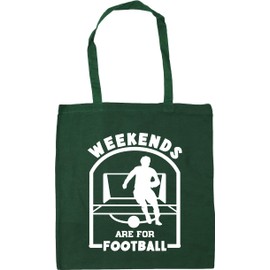 Hippowarehouse Weekends are for football Tote Shopping Gym Beach Bag 42cm x38cm, 10 litres