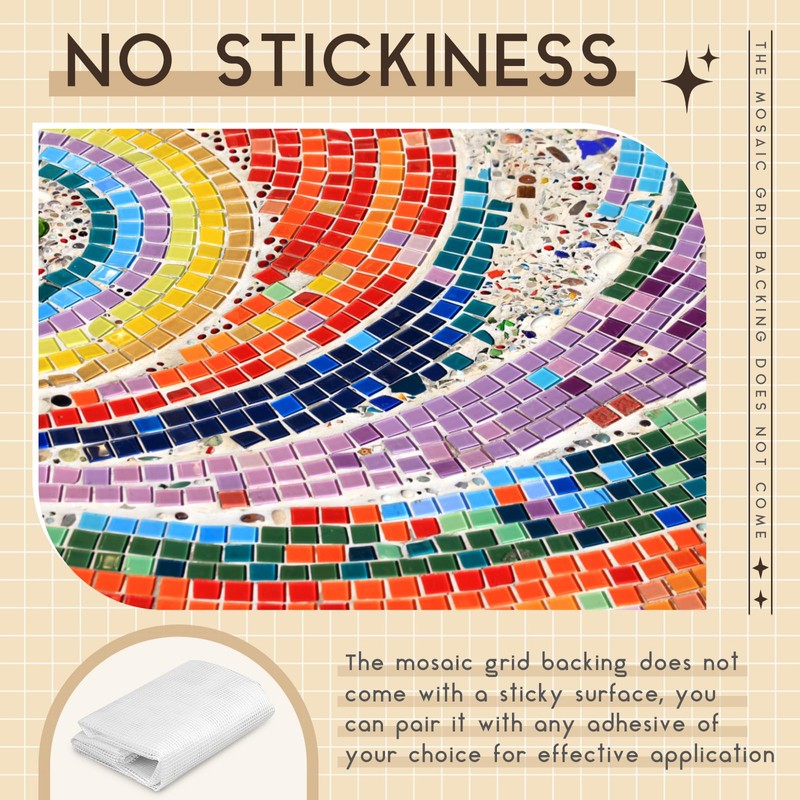 Teenyyou 36" X 76" Mosaic Mesh for Back Mounted Tile