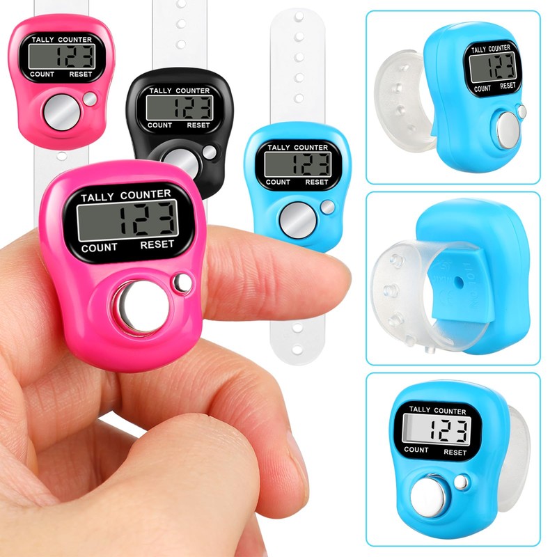 ALDMIO 30 Pcs Electronic Finger Counter, 5 Digital Finger Counter,