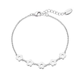 Philip Jones Silver Plated Flower Bracelet