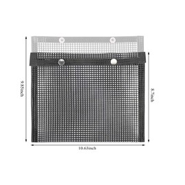 Tiardey 2 x 8.6 x 10.6 inch grill mesh bag, non-stick baking bag, high temperature resistant, reusable for outdoor picnic grill