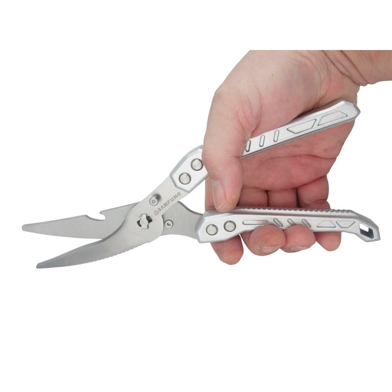 SAMFUNG Kitchen Poultry Shears, Anti-Slip Handle and Safety Lock, Poultry