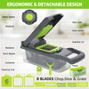 Vegetable Chopper w/Container, 16-in-1 Multifunctional Kitchen Mandoline Slicers and Vegetable