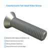 M8X50 Countersunk Allen Screw, Stainless Steel Hex Socket Machine Screws