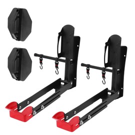 Hutigertech Swivel Bike Wall Mount,160° Wall Mount Bike Storage Garage with 2 Hooks,77lbs Load Capacity Wall Mounted Bike Holder for Mountain Bike (2-Pack)