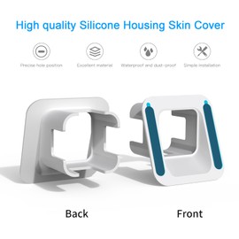 MSAFF Window Mount for Wyze Cam V3/V3 Pro/V4, Angle Tilt (Up/Down/Left/Right), No Screws, No Reflections, Glass Windows/Doors Bracket Holder - White (2pcs in 1 Pack)