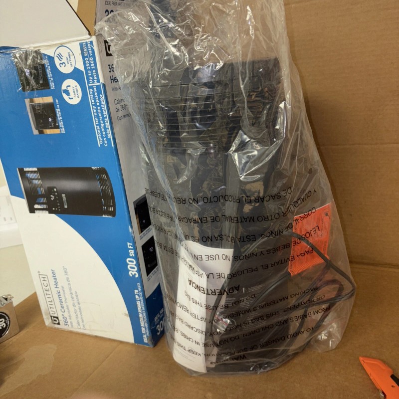 Utilitech 360 Degree Ceramic Heater With Adjustable Thermostat