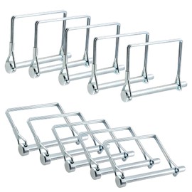 Uenhoy 10 Pcs Square Shaft Locking Pin Safety Coupler Pin 1/4 Inch Wire Lock Pin for Trailers PTO Lawn Mower Hitches, 1/4" x 2-3/4"
