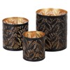 Marrakesh Set of 3 Lanterns, 14 cm, Large, Metal, Oriental
