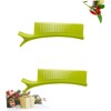 Mikinona 4pcs Small Green Multi-function Hairdressing Clips Salon Cutting Dyeing