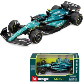 Bburago 1/43 - F1 Aston Martin Aramco F1 Team AMR23 2023 Collection Racing Alloy Car Die Cast Car Model (#18 Lance Stroll)