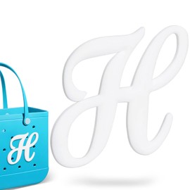 Fannoday Letter Charms, White Shoe Single Letter DIY Decoration Charms Alphabet Accessories for Beach Bag with Boys and Girls Women Teens Adults Party Gift Favors