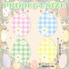 FYSUIMU 4 Pcs Easter Egg Plastic Placemats Buffalo Plaid Daisy