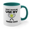 Bubble Hugs Tennis 2Tone Green Mug 11oz - use my