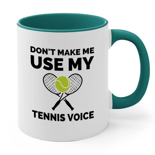 Bubble Hugs Tennis 2Tone Green Mug 11oz - use my