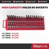 Olsa Tools Portable Socket Organizer Tray | Red Rails Black