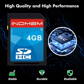 INDMEM SD Card 4GB 5 Pack SDHC Class 4 Flash Memory Card 4 GB Digital Camera Cards