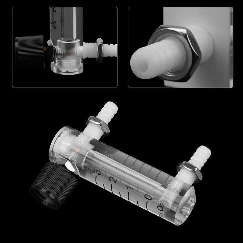 LZQ-2 Flowmeter 0-3LPM Flow Meter with Control Valve for Oxygen/Air/Gas