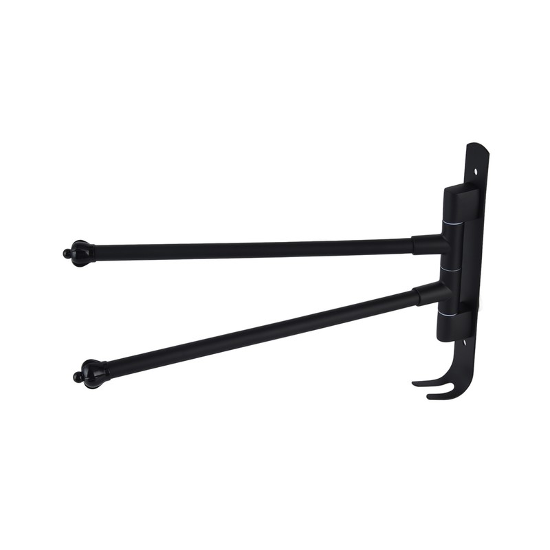 Stainless Steel Swivel Towel Hanger Holder Black Rotating Movable Towel