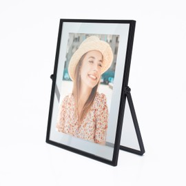 MIMOSA MOMENTS Metal Floating Picture Frame (Black, 4x6)
